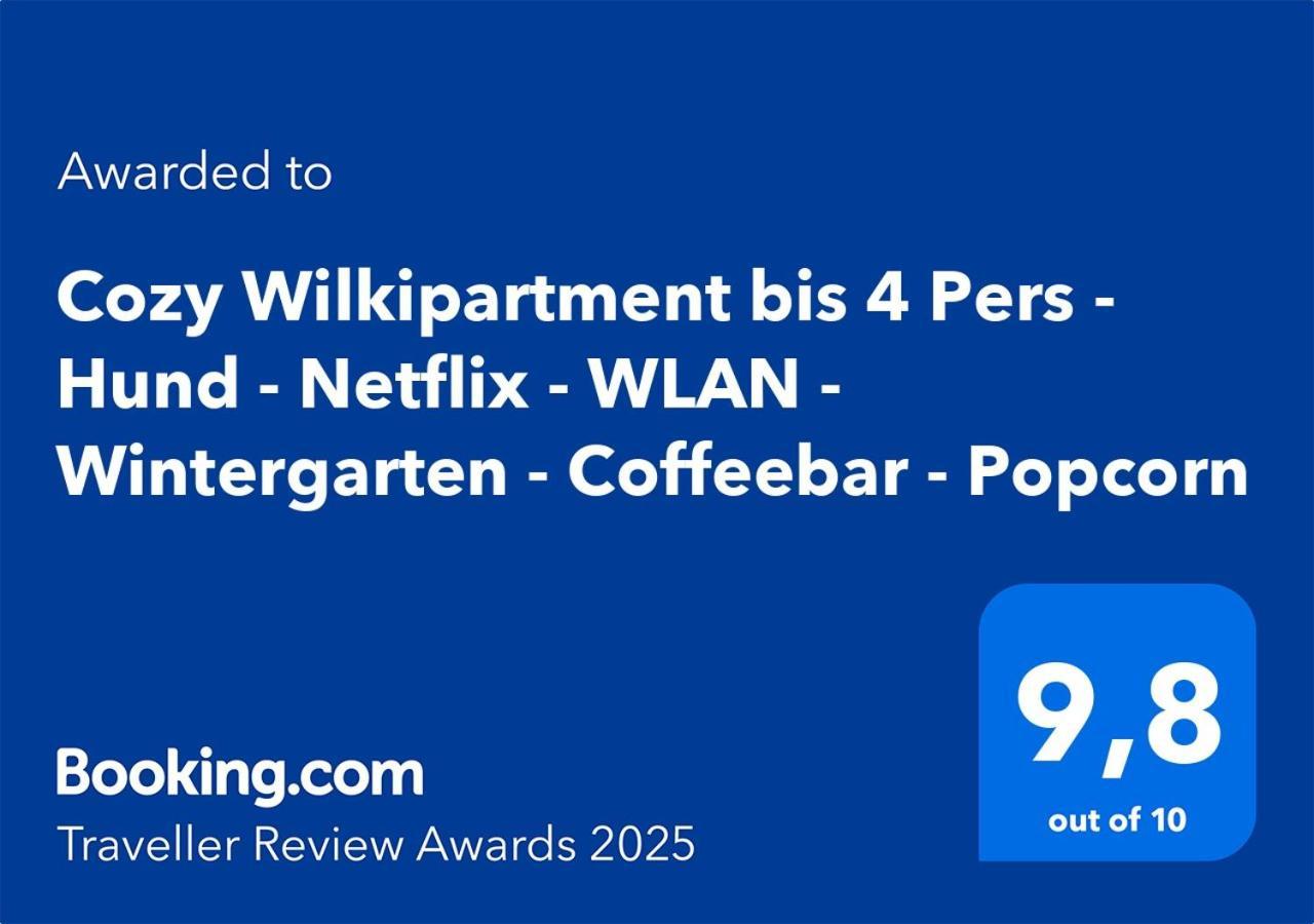 Cozy Wilkipartment Bis 4 Pers - Hund - Netflix - Wlan - Wintergarten - Coffeebar - Popcorn Verl Exterior foto